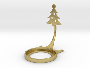 Christmas Tree in Natural Brass