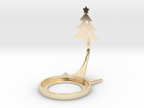 Christmas Tree in 14k Gold Plated Brass