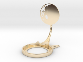 Space Moon in 14K Yellow Gold
