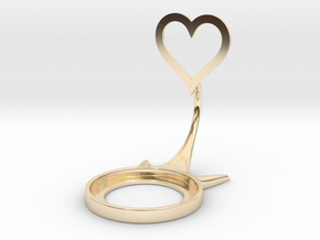 Valentine Heart in 14k Gold Plated Brass