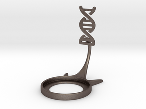 Science DNA in Polished Bronzed-Silver Steel