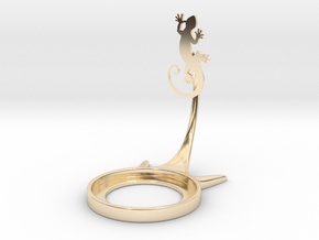 Animal Gecko in 14k Gold Plated Brass