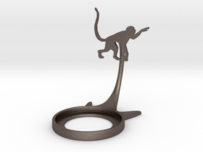 Animal Monkey in Polished Bronzed-Silver Steel
