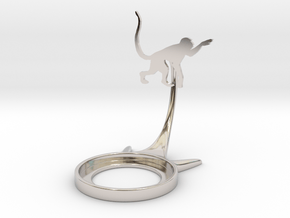 Animal Monkey in Rhodium Plated Brass