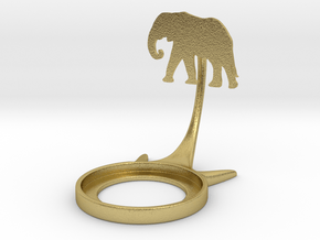 Animal Elephant in Natural Brass