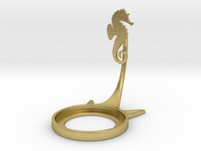 Animal Seahorse in Natural Brass