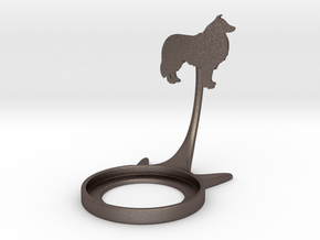 Animal Collie in Polished Bronzed-Silver Steel