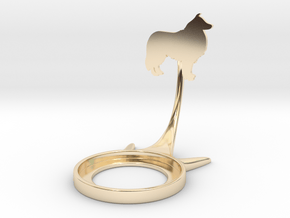 Animal Collie in 14K Yellow Gold