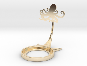 Animal Octopus in 14k Gold Plated Brass