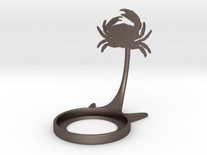 Animal Crab in Polished Bronzed-Silver Steel