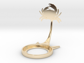 Animal Crab in 14k Gold Plated Brass