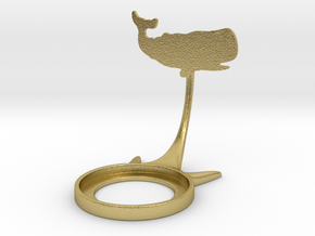 Animal Whale in Natural Brass