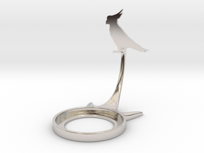 Animal Parrot in Rhodium Plated Brass