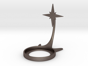Christmas Star in Polished Bronzed-Silver Steel