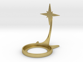 Christmas Star in Natural Brass