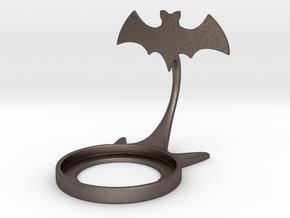 Halloween Bat in Polished Bronzed-Silver Steel