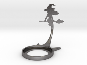 Halloween Witch in Polished Nickel Steel