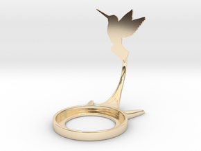 Animal Hummingbird in 14k Gold Plated Brass