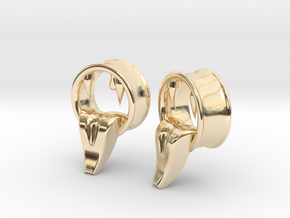 Montsters At Play 1 inch Tunnels in 14K Yellow Gold