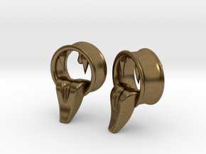 Montsters At Play 1 inch Tunnels in Natural Bronze
