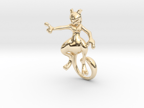 Mewtwo Pendant in 14K Yellow Gold: Large