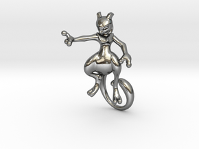 Mewtwo Pendant in Polished Silver: Large