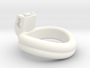 Cherry Keeper Ring - 41mm Double in White Processed Versatile Plastic