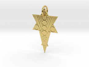 Pleiadi-Az Pendant in Polished Brass: Medium