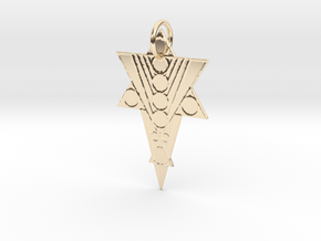 Pleiadi-Az Pendant in 14k Gold Plated Brass: Medium