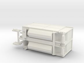 Burlington Northern Trough Train B-Unit in White Natural Versatile Plastic