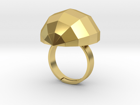 disco ball ring polished in Polished Brass
