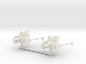 3.7  cm Pak 36 (deployed) (x2) 1/87 in White Natural Versatile Plastic