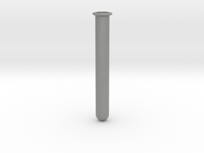 Tube - half inch test tube with lip in Gray PA12