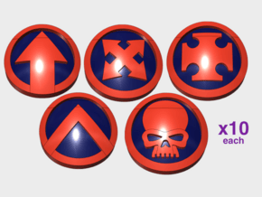 50x Circle Squad: Variety Pack in Tan Fine Detail Plastic