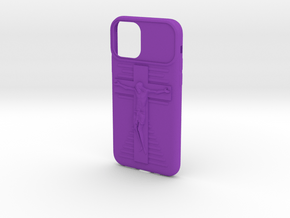 IPhone 11 Pro Jesus on Cross Case in Purple Processed Versatile Plastic