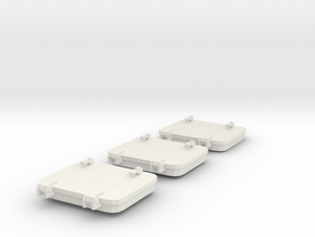1/24 USN PT Boat 109 Deck Hatches SET x3 in White Natural Versatile Plastic