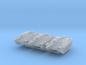Jagdpanzer 38(t) mid (x3) 1/200 in Smooth Fine Detail Plastic