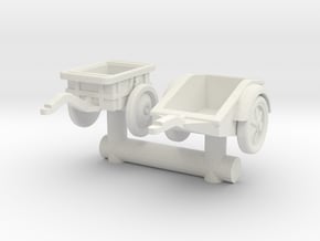 Kettenkrad Trailers set (x2) 1/35 in White Natural Versatile Plastic