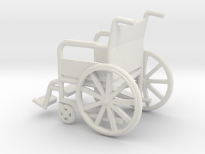 1:18 Wheelchair in White Natural Versatile Plastic