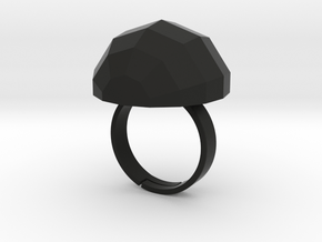 disco ball ring matte  in Black Natural Versatile Plastic