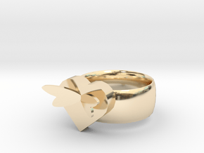 Butterfly Heart Ring in 14K Yellow Gold