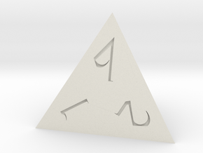 D4 Sharp Edge - Fantasy Elf Font in White Natural Versatile Plastic