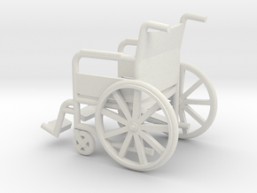 1:20 Wheelchair in White Natural Versatile Plastic