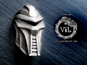 Cylon CENTURION Pendant ⛧VIL⛧ in Polished Bronzed-Silver Steel: Small