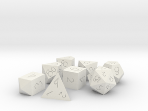 Polyset Horizontal + D4C - Fantasy Elf Font in White Natural Versatile Plastic