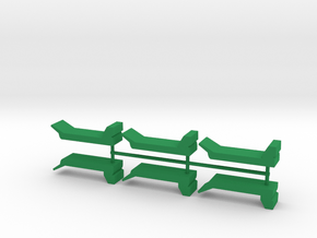 Custom transport meeple, 6-set in Green Processed Versatile Plastic