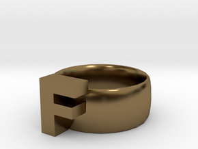F Ring in Polished Bronze