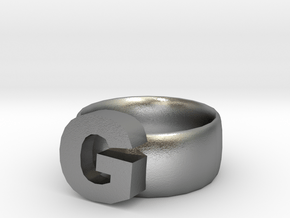 G Ring in Natural Silver