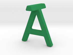 AT TA - Two way letter pendant in Green Processed Versatile Plastic