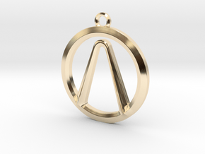 Borderlands Vault Icon in 14k Gold Plated Brass